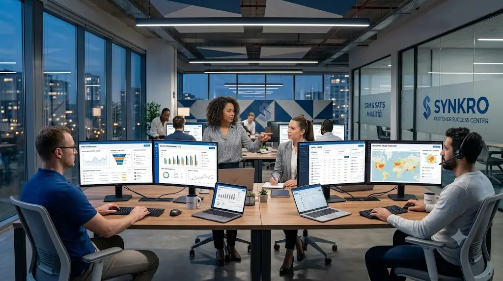 CRM yazılımı üzerinden müşteri ilişkileri ve satış süreçlerini yöneten ekip.